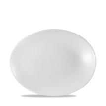 CHURCHILL SUPER VITRIFIED WHITE ORB OVAL PLATE 9.8X7.6inch