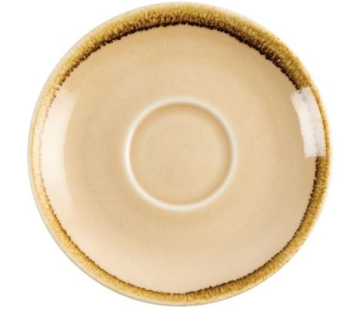 OLYMPIA KILN CAPPUCCINO SAUCER SANDSTONE 140MM X6