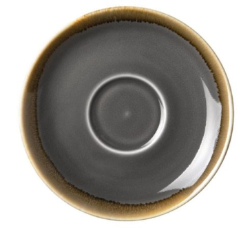 OLYMPIA KILN CAPPUCCINO SAUCER SMOKE 140MM X6