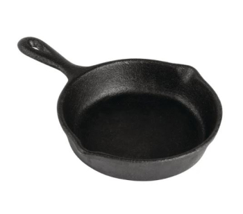 OLYMPIA MINI CAST IRON ROUND PAN 115MM GJ553