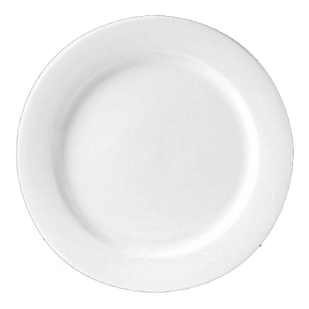 FLAT RIM PLATE 10 25.5CM MONACO WHITE MONACO 9001C302