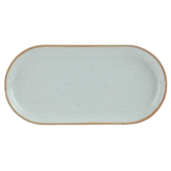 SEASONS STONE NARROW OVAL PLATE 32X20CM  X6  118132ST