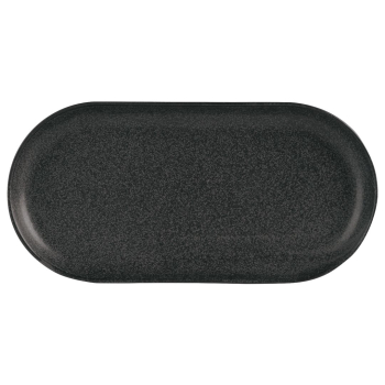 SEASONS GRAPHITE NARROW OVAL PLATE 32X20CM  X6  118132GR