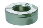 ROUND WINDPROOF STAINLESS STEEL ASHTRAY 3.5"