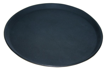 BLACK TRAY 14Inch ROUND NON-SLIP 35.5CM