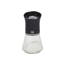 T&G TIP TOP SALT MILL BLACK TOP GLASS BASE