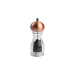 T&G GLOBE SMALL PEPPER MILL ACRYLIC COPPER TOP 150MM