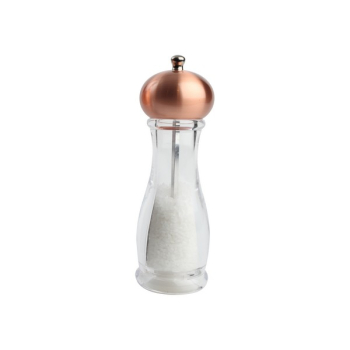 T&G CLOBE LARGE SALT MILL ACRYLIC COPPER TOP 200MM