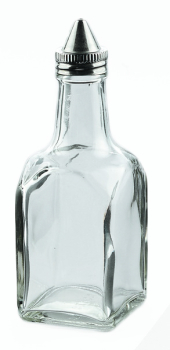 SQUARE GLASS VINEGAR BOTTLE 5OZ