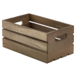 WOODEN CRATE DARK RUSTIC 27 X 16 X 12CM