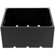 ACACIA WOOD 1:2 GASTRO BLACK DISPLAY CRATE 32.5X26.5X16CM