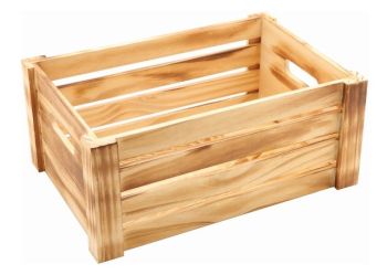 RUSTIC WOODEN CRATE 34X23X15CM