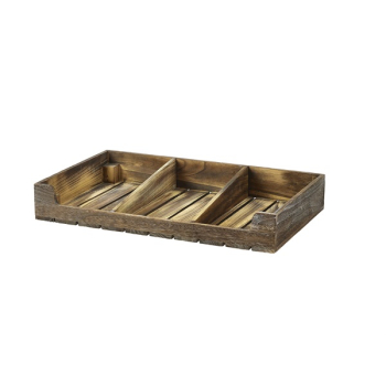 RUSTIC WOODEN DISPLAY CRATE 53X32X8CM