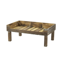 RUSTIC WOODEN DISPLAY CRATE STAND 52X32X21CM