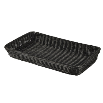 POLYWICKER DISPLAY BASKET GN 1/1 BLACK PWB-11BK