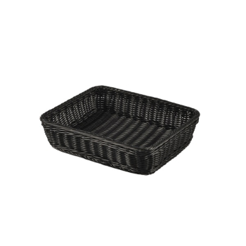 POLYWICKER DISPLAY BASKET GN 1/2 BLACK PWB-12BK