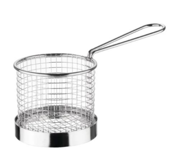 PRESENTATION BASKET WITH HANDLE STAINLESS STEEL 95MM