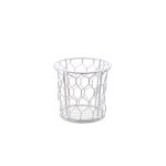 GENWARE WHITE WIRE BASKET 10CM DIA