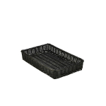 WICKER DISPLAY BASKET BLACK 46X30X8CM WDB-4630BK