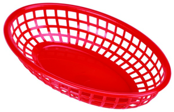 FAST FOOD BASKET RED 23.5 X 15.4CM