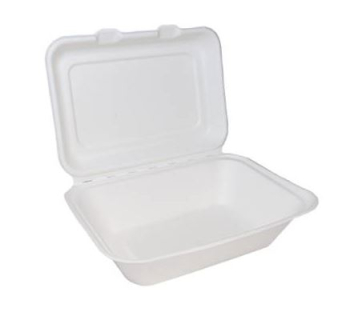 MEDIUM HINGED BAGASSE FOODBOX 7 X 5Inch