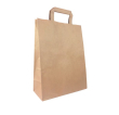 MEDIUM BROWN HANDLED SOS CARRIER BAG - EXTERNAL TAPED HANDLES