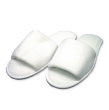 WHITE TOWELLING SLIPPERS OPEN TOE BUBBLE SOLE 28CM