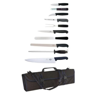 VICTORINOX 11 PIECE KNIFE SET WITH WALLET