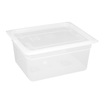 VOGUE POLYPROP 1/2 GASTRONORM CONTAINER WITH LID 150MM X4