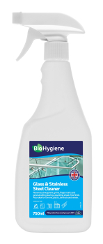 BIOHYGIENE GLASS & STAINLESS STEEL CLEANER 6X750ML RTU