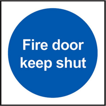 SELF ADHESIVE InchKEEP FIRE DOOR SHUTInch 100x100