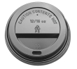 12 & 16OZ DOMED BLACK SIP THROUGH LID