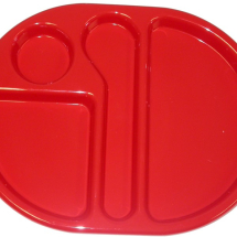 LARGE MEAL TRAY 38X28CM RED